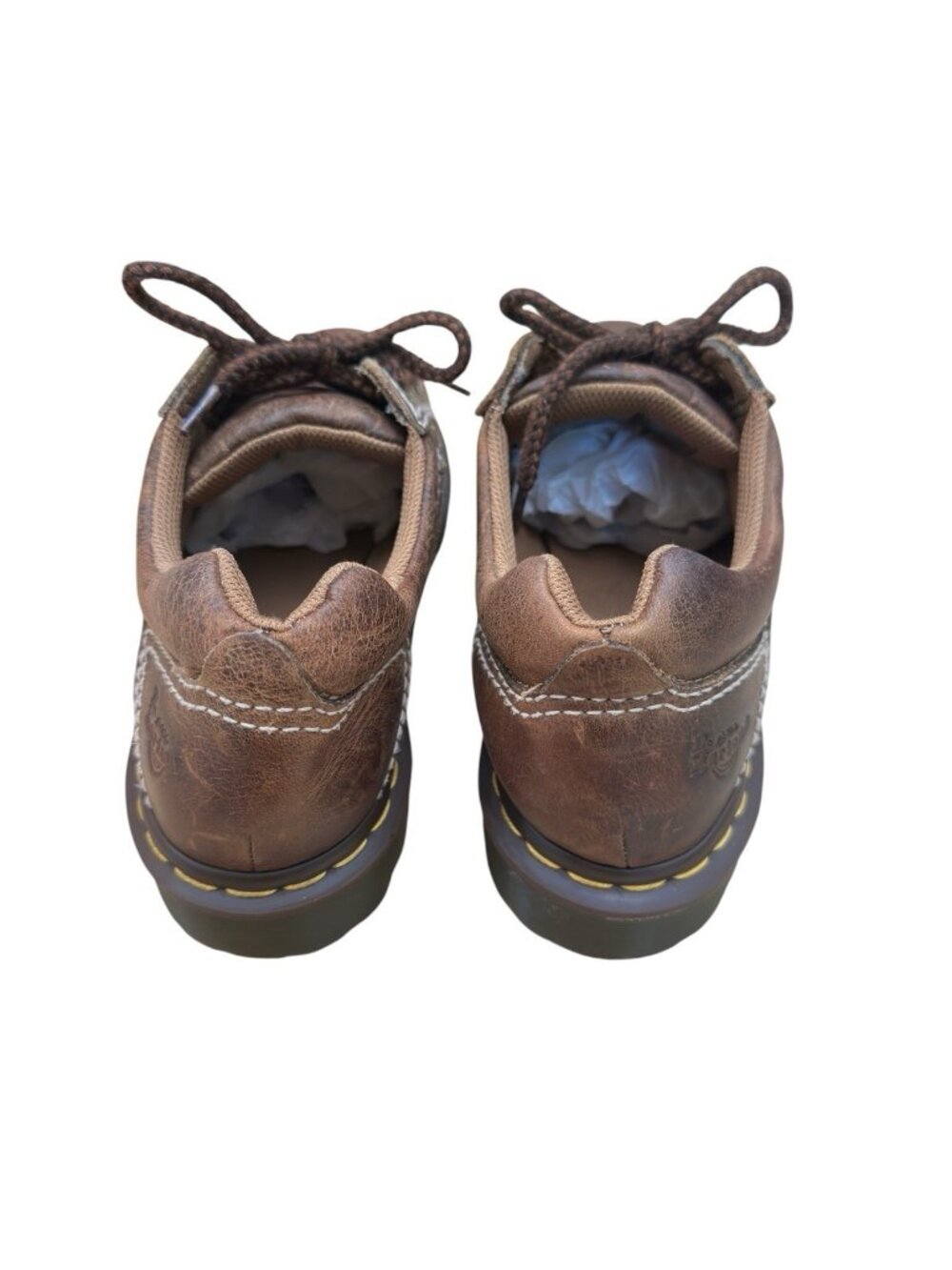 Vintage Dr Martens Y2K Chunky Brown Oxford Shoes Leather 8 Men/9 Woman Platform - Picture 5 of 10